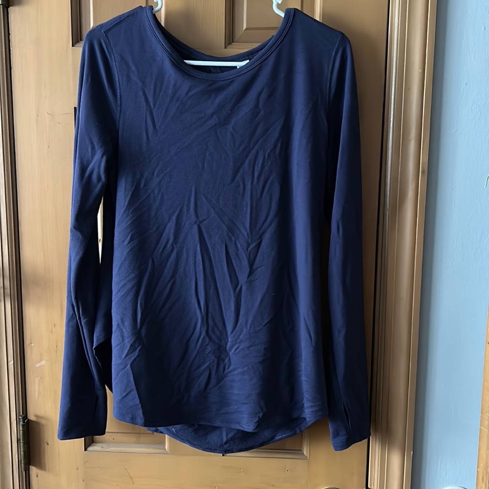 Old Navy Active Navy Open Back Long Sleeve